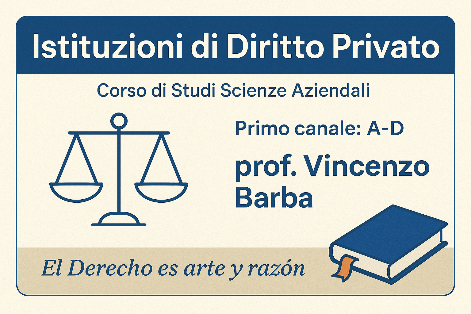 Istituzioni di Diritto Privato 2025-2026 Scienze Aziendali A-C