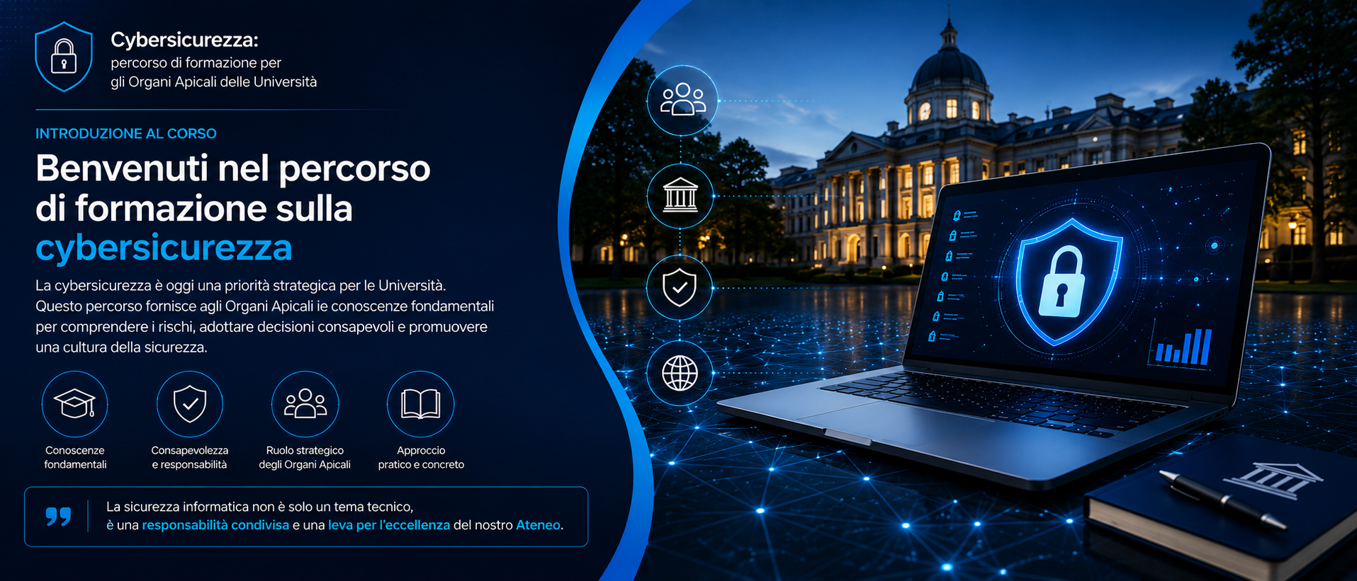  Cybersicurezza: percorso di formazione per gli Organi Apicali delle Università