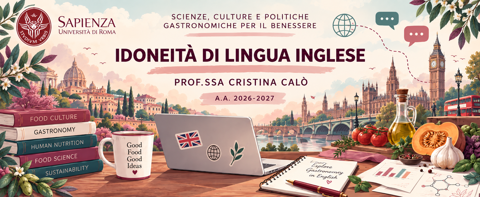 Lingua Inglese - Laurea in Scienze, culture e politiche gastronomiche per il benessere - Cristina Calò