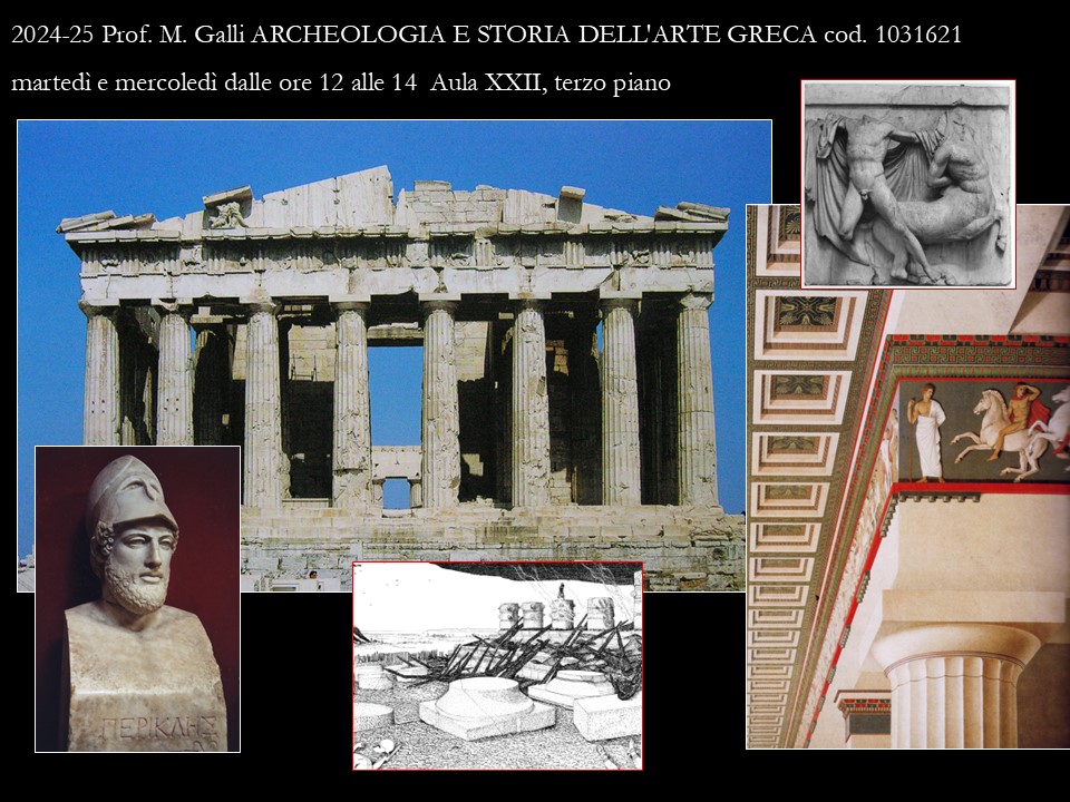 ARCHEOLOGIA E STORIA DELL'ARTE GRECA 2024-25